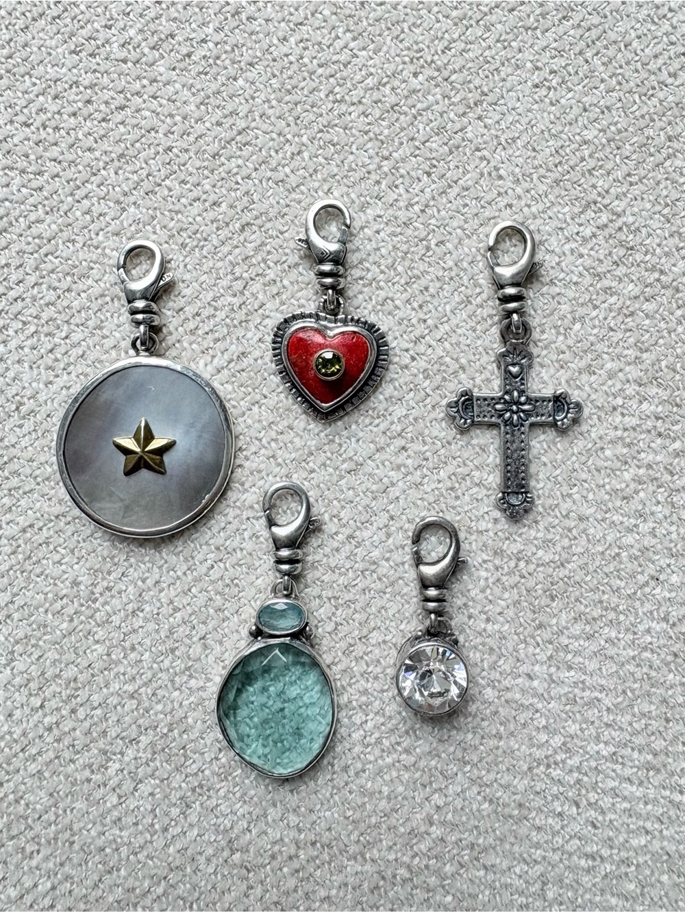 Silpada Sterling Silver Charms, Lot of 5